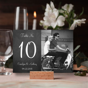 Table Tableau de bord moderne Mariage photo Numéro de ta
