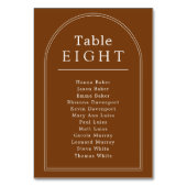 Table Tableau numéro de siège arche en terre cuite (Dos)