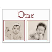 Table Taille personnalisée de la pièce de mariée Numéro  (Dos)