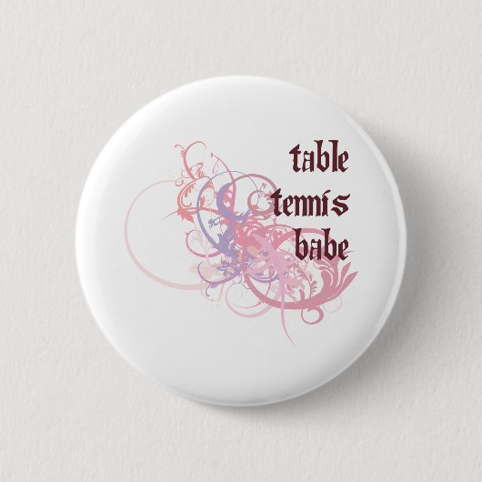 Table Tennis Babe Ronde Button 5,7 Cm (Voorkant)
