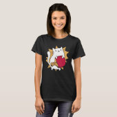 Table tennis Cat Ping Pong player T-shirt (Voorkant volledig)