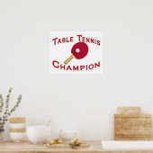 Table Tennis Champion Poster (Keuken)