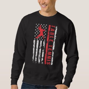 Table Tennis Cool American Flag Player Trui