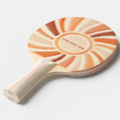 Table Tennis, Custom Name, Wood Pastel Pattern, Tafeltennisbatje (Voorkant Gekanteld)
