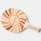 Table Tennis, Custom Name, Wood Pastel Pattern, Tafeltennisbatje (Zijkant)