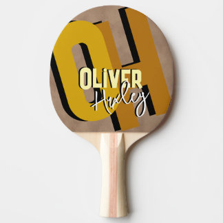 Table Tennis Player Cool Name Monogrammed Tafeltennisbatje