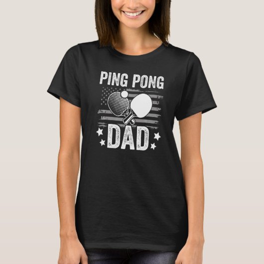 Table tennis player father ping pong dad funny tab t-shirt (Voorkant)