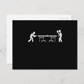 Table tennis players Ping Pong Briefkaart (Voorkant / Achterkant)