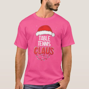 Table Tennis Santa Claus kerstmis Matching Costum T-shirt