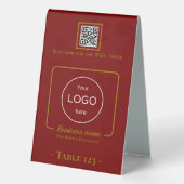 Table Tente Numéro de signe logo qr code barre d'a (Verso)
