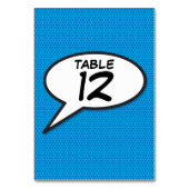 Table Thème de bande dessinée rétro amusant pour numéro (Dos)