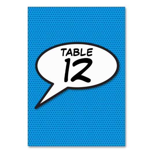 Table Thème de bande dessinée rétro amusant pour numéro (Par défaut)