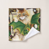 Table Top Gaming Dragon Cat Bad Handdoek (Wasdoekje)