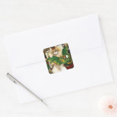Table Top Gaming Dragon Cat Vierkante Sticker (Envelop)