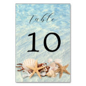Table Tropical Ocean Beach Seashell Mariage Numéro de ta (Dos)