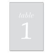 Table True Simplicité 2 Cool Mist Mariage Numéro de tabl (Dos)