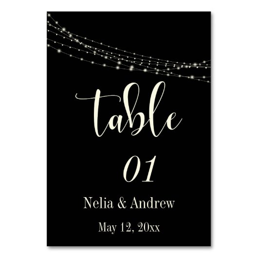 Table Typographie crème 30 sur fond noir avec numéro de (Par défaut)