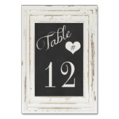 Table Typographie de calque rustique blanche Numéro de t (Dos)