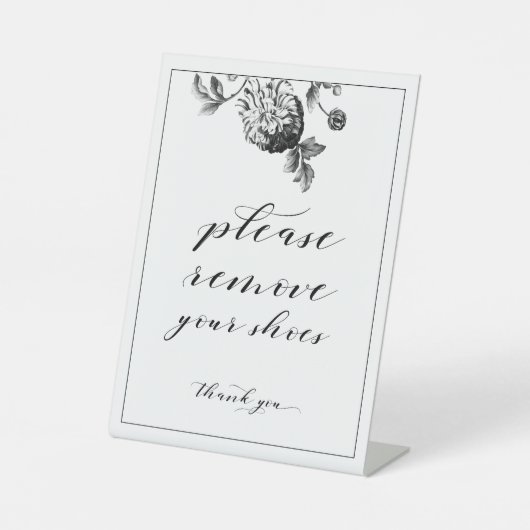 Table Veuillez retirer votre signe de chaussures (Recto)