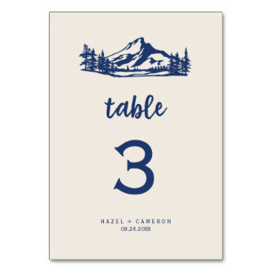Table Vintage Wilderness Numéro de tableau de la marin