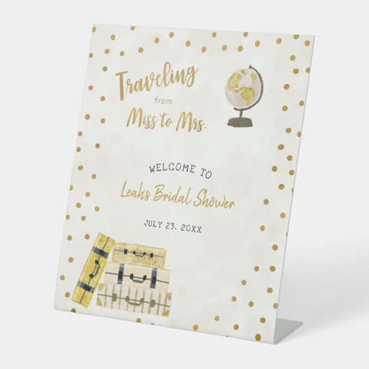 Table Voyager de Mlle à Mme signe de douche nuptiale (Recto)