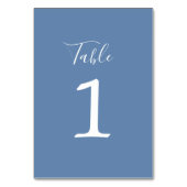 Table Vrai Simplicité 1 Mariage Denim bleu Numéro de tab (Par défaut)