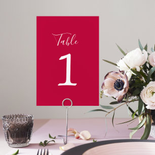 Table Vrai Simplicité 1 Mariage Framboise Numéro de tabl