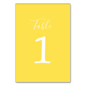 Table Vrai Simplicité 1 Mariage Sunflower Numéro de tabl (Dos)