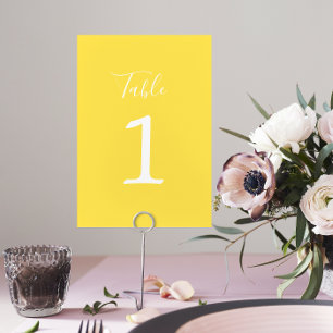 Table Vrai Simplicité 1 Mariage Sunflower Numéro de tabl