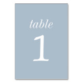 Table Vrai Simplicité 2 Mariage bleu glace Numéro de tab (Dos)