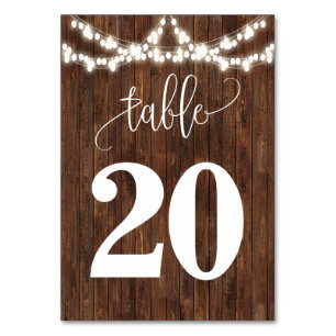 Table Western Mason Jar Mariage campagnard Numéro de tab