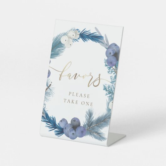 Table wreath d'hiver : signe de piédestal (Recto)