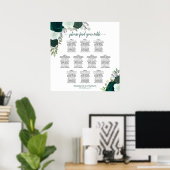Tableau 10 Émeraude Vert Rose Mariage Siège (Bureau à domicile)