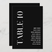 Tableau 10 Mariage moderne en gras Numéro de table (Devant / Derrière)