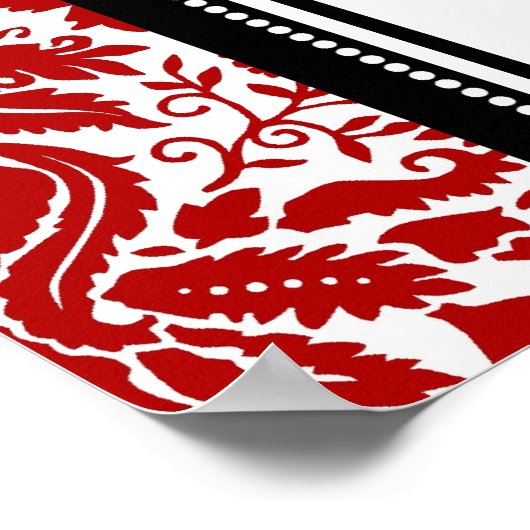 Tableau 10 Tableaux Rouge Noir Damas (Coin)