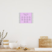 Tableau 10 Tables Lilac Gray Damask (Cuisine)