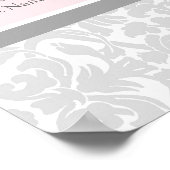 Tableau 12 Tableaux 96 Invités Gris rose Damas (Coin)