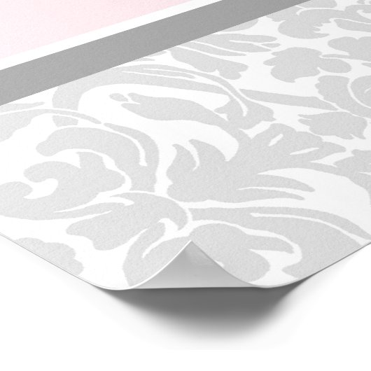 Tableau 12 Tableaux Gris rose Damas (Coin)