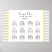 Tableau 12 Tables Chevron gris jaune (Devant)
