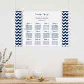 Tableau 12 Tables Gris Bleu Chevron (Cuisine)