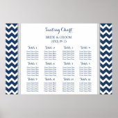 Tableau 12 Tables Gris Bleu Chevron (Devant)