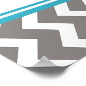 Tableau 12 Tables Turquoise Gris Chevron (Coin)