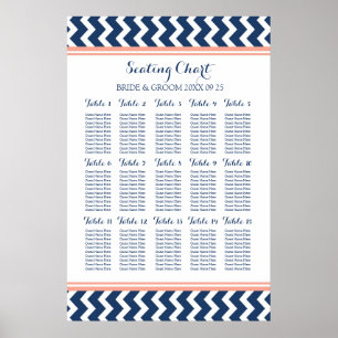 Tableau 15 Tableau 150 Chevron bleu invité