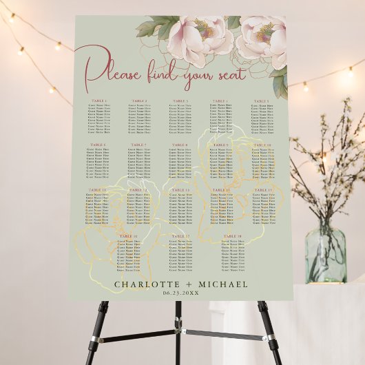 Tableau 18 Mariage floral et flou
