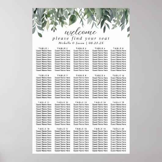 Tableau 20 Mariage de la verdure des eucalyptus Ta (Devant)