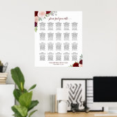 Tableau 20 Mariage floral rouge et rose (Bureau à domicile)
