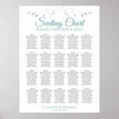 Tableau 20 Plat simple Turquoise et gris Mariage (Devant)