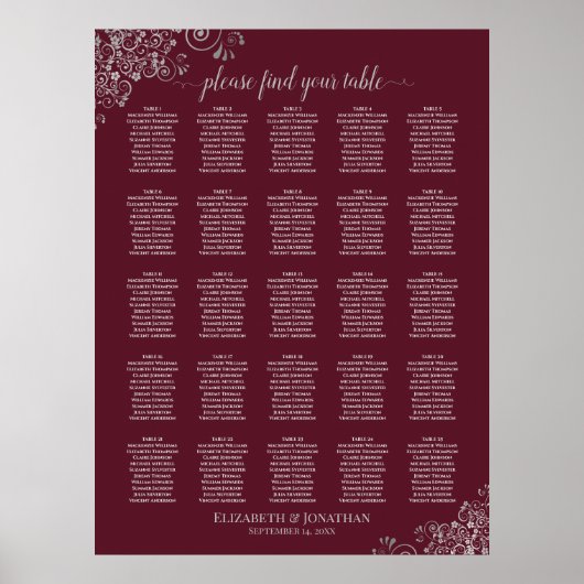 Tableau 25 Argent et Mariage Bourgogne (Devant)