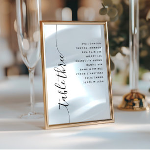 Tableau 3 Carte de Mariage de script vertical