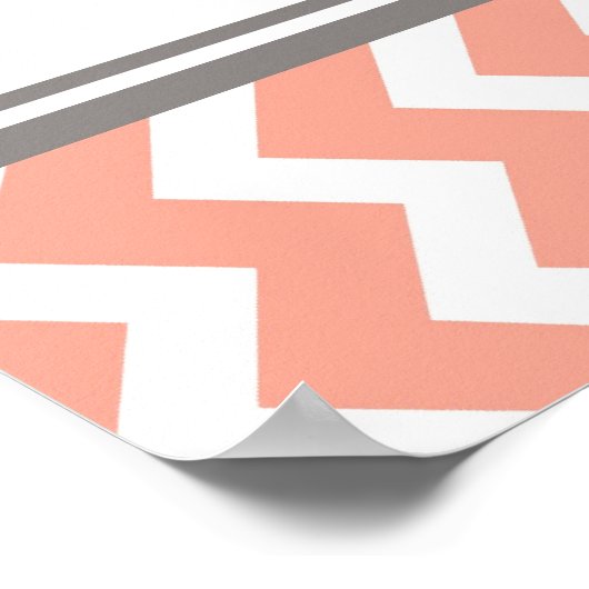 Tableau 5 Tableaux Gris de corail Chevron (Coin)